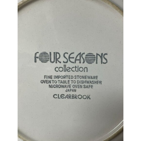 Vintage Four Seasons Clearbrook Plate Used Replacement Brown Cream Japan - Picture 11 of 12